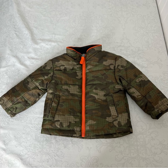 Healthtex Camouflague Print Full Zip Puffer Jacket Size 12M - Picture 1 of 6